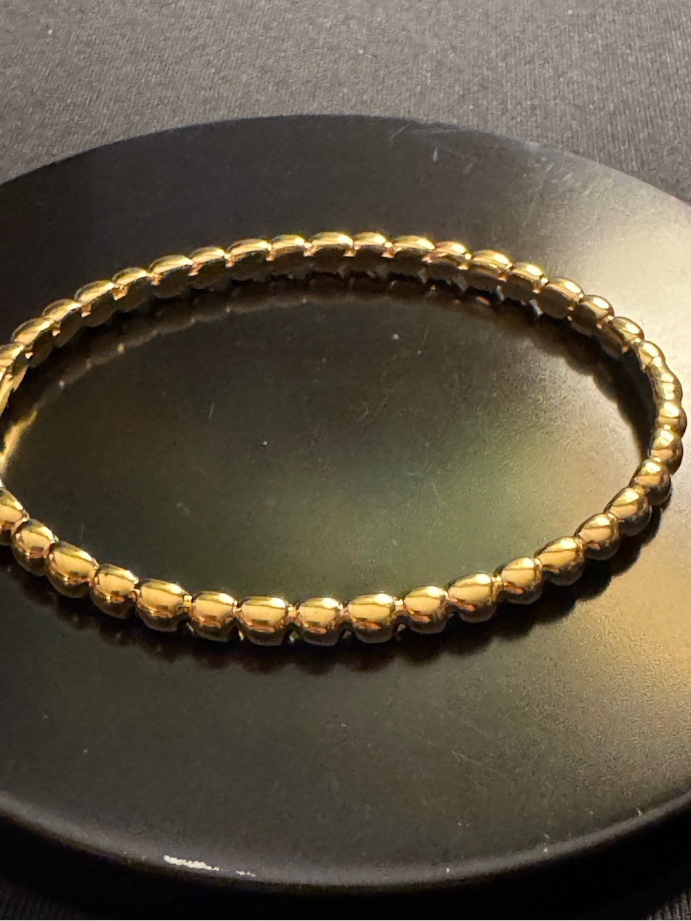 Gold Vermeil Hinged Bangle Bracelet 925